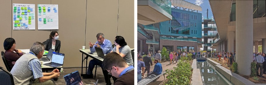 Workshop attendees in discussion during a breakout session; Arizona State University's Walton Center for Planetary Health