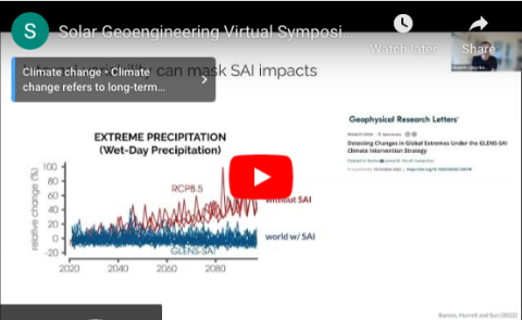 solar geoegineering virtual symposia screenshot of youtube video