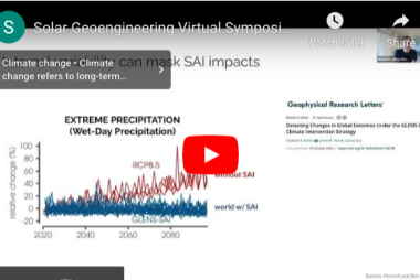 solar geoegineering virtual symposia screenshot of youtube video